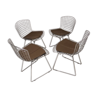Set of 4 chairs "Wire" by Harry Bertoia