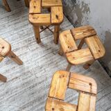 Set of 6 Olof Ottelin stools, Finland 1950.