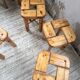 Set of 6 Olof Ottelin stools, Finland 1950.