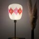 Table lamp with a vintage "Jacquard" glass globe and a golden foot