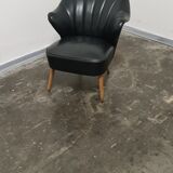 Chaise skai noir vintage