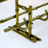 Bamboo-like coat rack in bronze