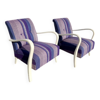 paire de fauteuils clubs art deco