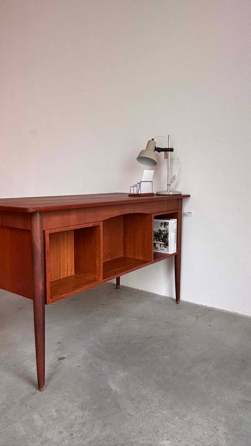 Vintage Danish free standing desk teak