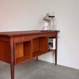 Vintage Danish free standing desk teak