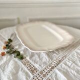 Rectangular ivory-colored serving dish Sarreguemines Chambord model