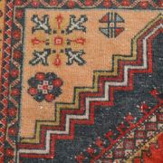57s Antique Red & Navy Blue Vintage Persian Rug, 106x201Cm