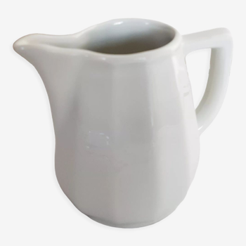 Apilco white porcelain pitcher, fire porcelain