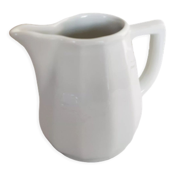 Pichet en porcelaine blanc Apilco, porcelaine à feu