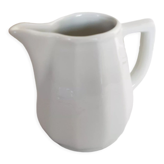 Apilco white porcelain pitcher, fire porcelain