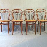 Set of 4 chairs THONET N°31, circa 1880, new cannages