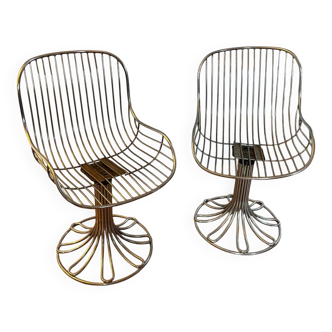 2 Tulip armchairs Gastone Rinaldi style