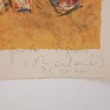 Port of Marseille 1977 Original Lithograph Signed Arlandis Antoine