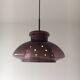 Doria Leuchten Germany Mid Century hanging lamp purple glass space age, 197
