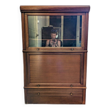 Oak office display case (1960s) H125cm