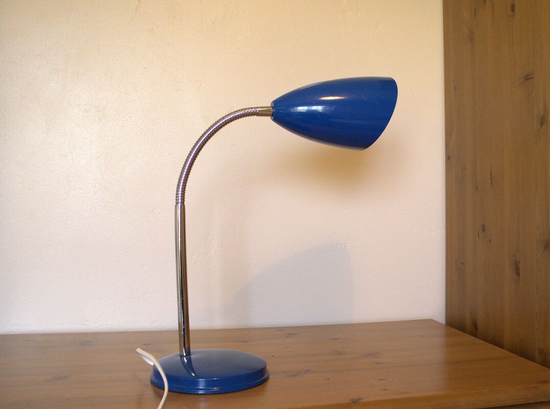 Mid century blue lamp