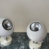 Pair of 1960s eyeball wall lights