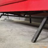 Red leatherette sofa, 1970s