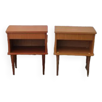 Pair of bedside tables, vintage nightstands