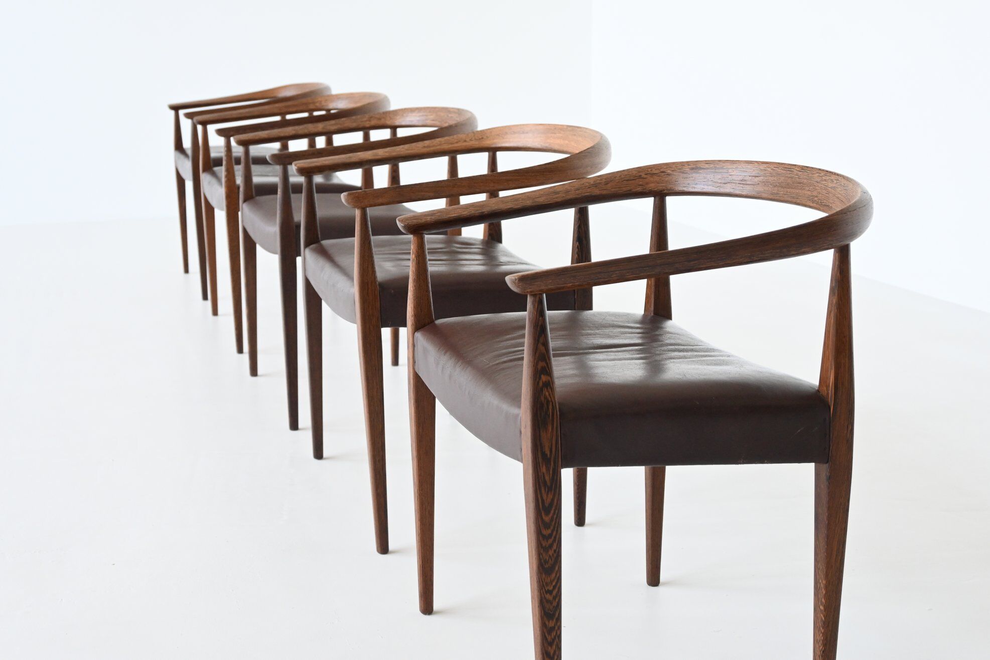 Nanna Ditzel model 113 armchairs Poul Kold Savvaerk Denmark 1955