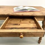70s pine farmhouse table
