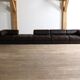 De Sede DS-88 modular sofa in dark brown patchwork leather, Switzerland 1970s