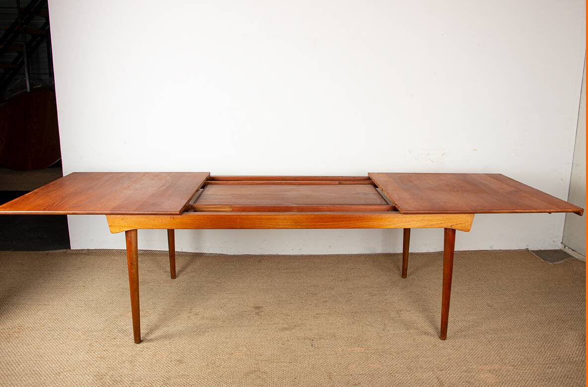 Large table, 290 cm, in teak by Peter Hvidt and Orla Molggard-Nielsen 1955