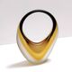 Etched Sommerso Murano Glass Basket or Vase by Archimede Seguso, Italy