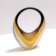 Etched Sommerso Murano Glass Basket or Vase by Archimede Seguso, Italy