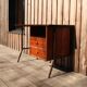 Bureau vintage en bois et métal