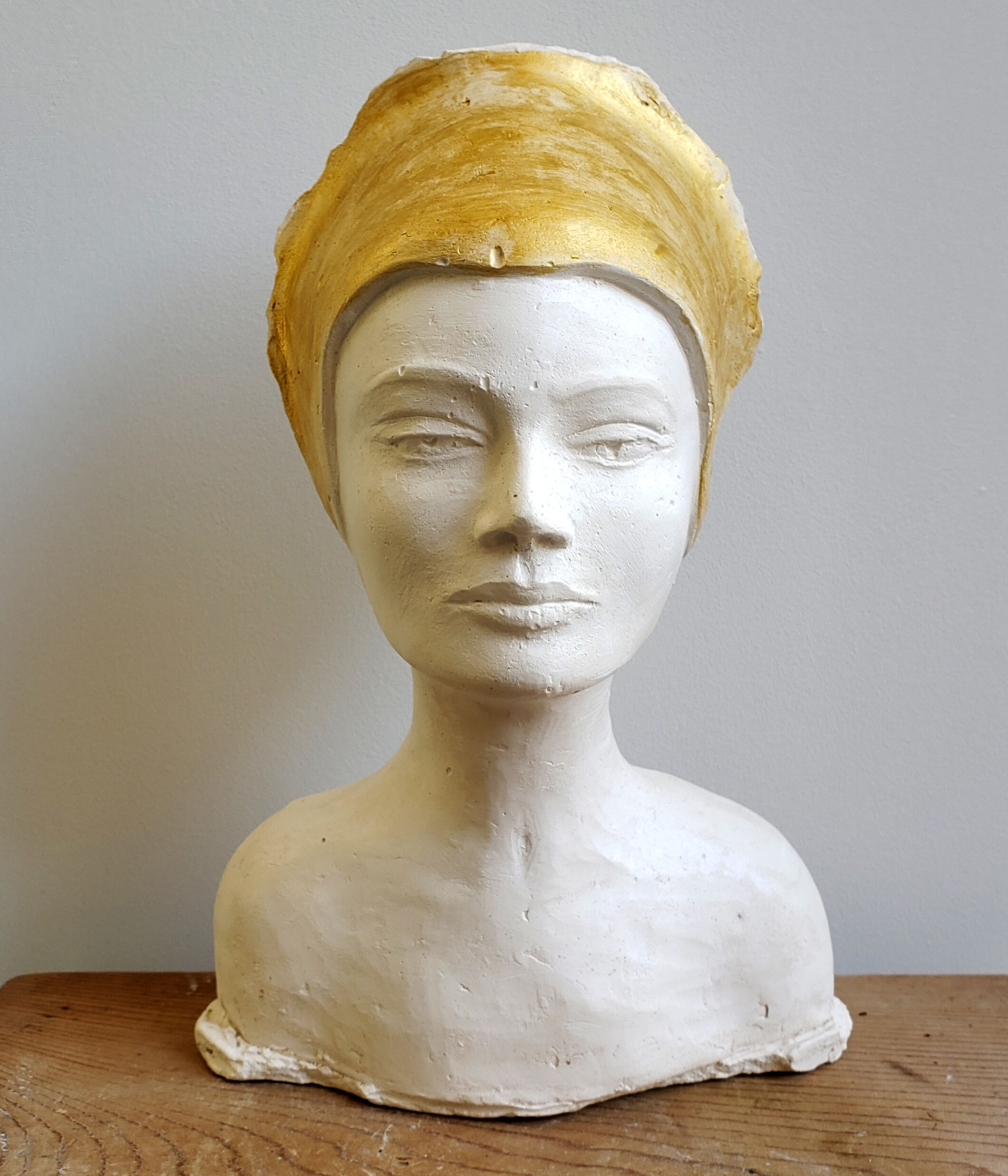 Plaster bust of a woman