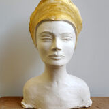 Plaster bust of a woman