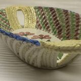 Vintage Spanish ceramic basket dish