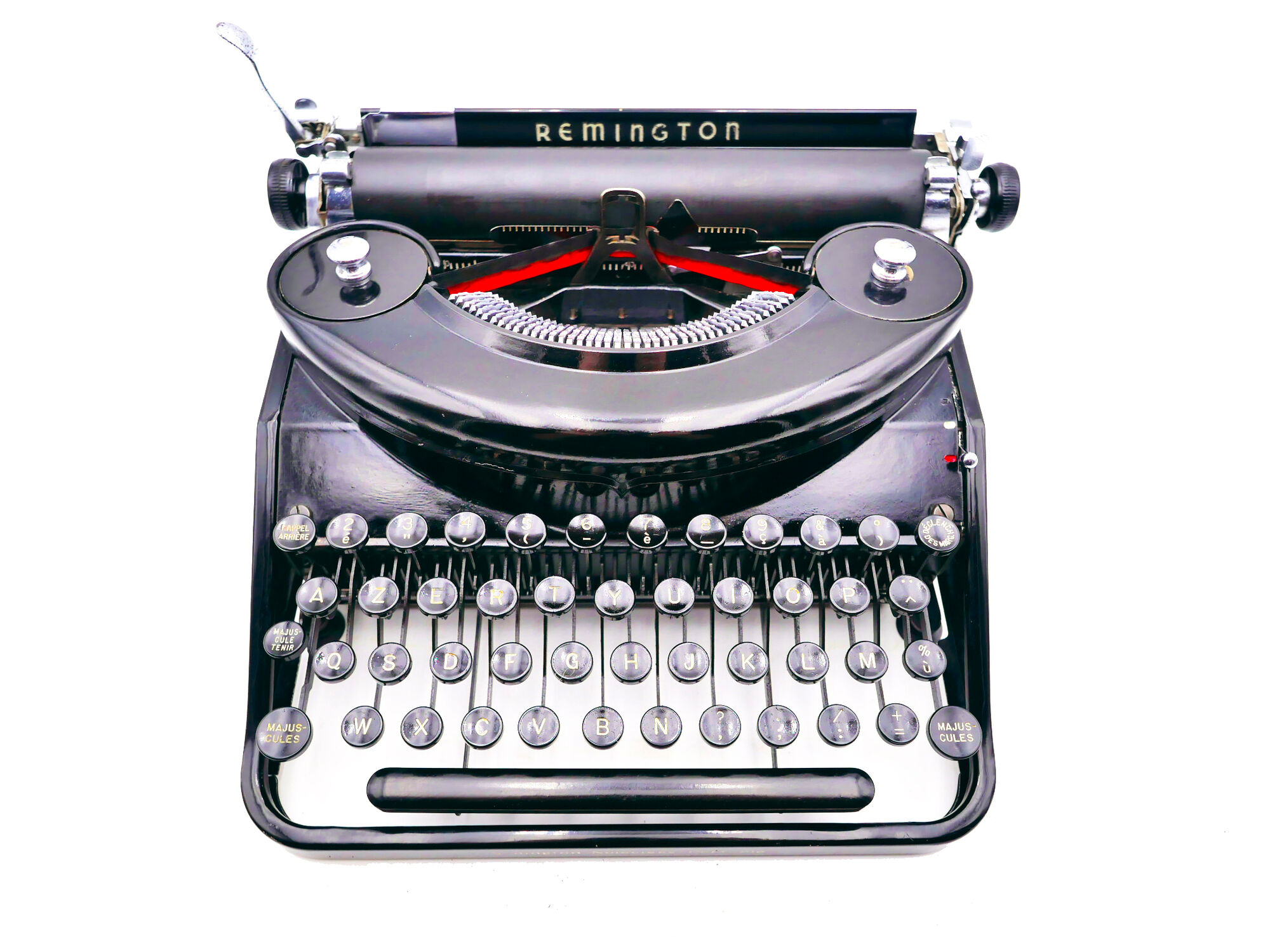 Machine à écrire Remington Noiseless Portable révisée ruban neuf 1932