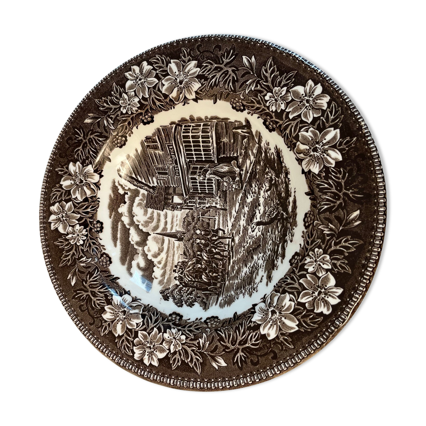 2 vintage Royal Tudor Staffordshire England hollow plates