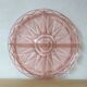 Art Deco Pink Pressed Glass Compartmented Serving Dish