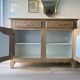 Rustic solid oak sideboard - raw golden honey wood