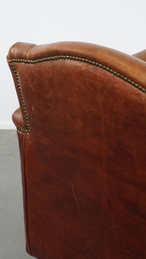Fauteuil Art Déco en peau de mouton