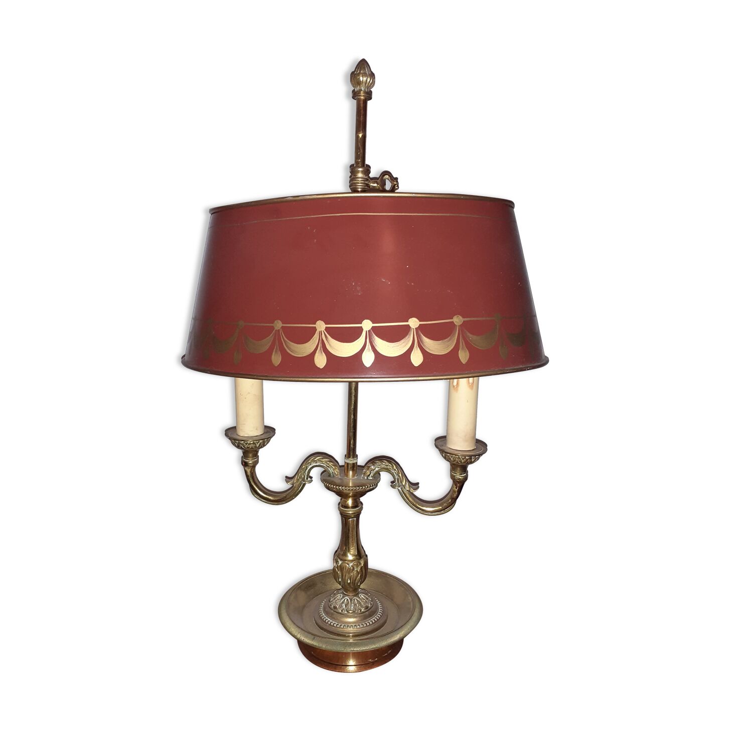Solid bronze hot water bottle lamp