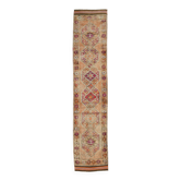 Tapis coureur turc orange clair et rouge, 87x410 cm