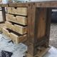 Old carpenter's workbench — industrial/rustic style