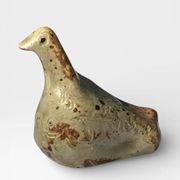 Ancien sifflet zoomorphe oiseau en grès La Borne