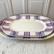 Duo of rectangular dishes HBCM model "Scottish" pink and blue 50s