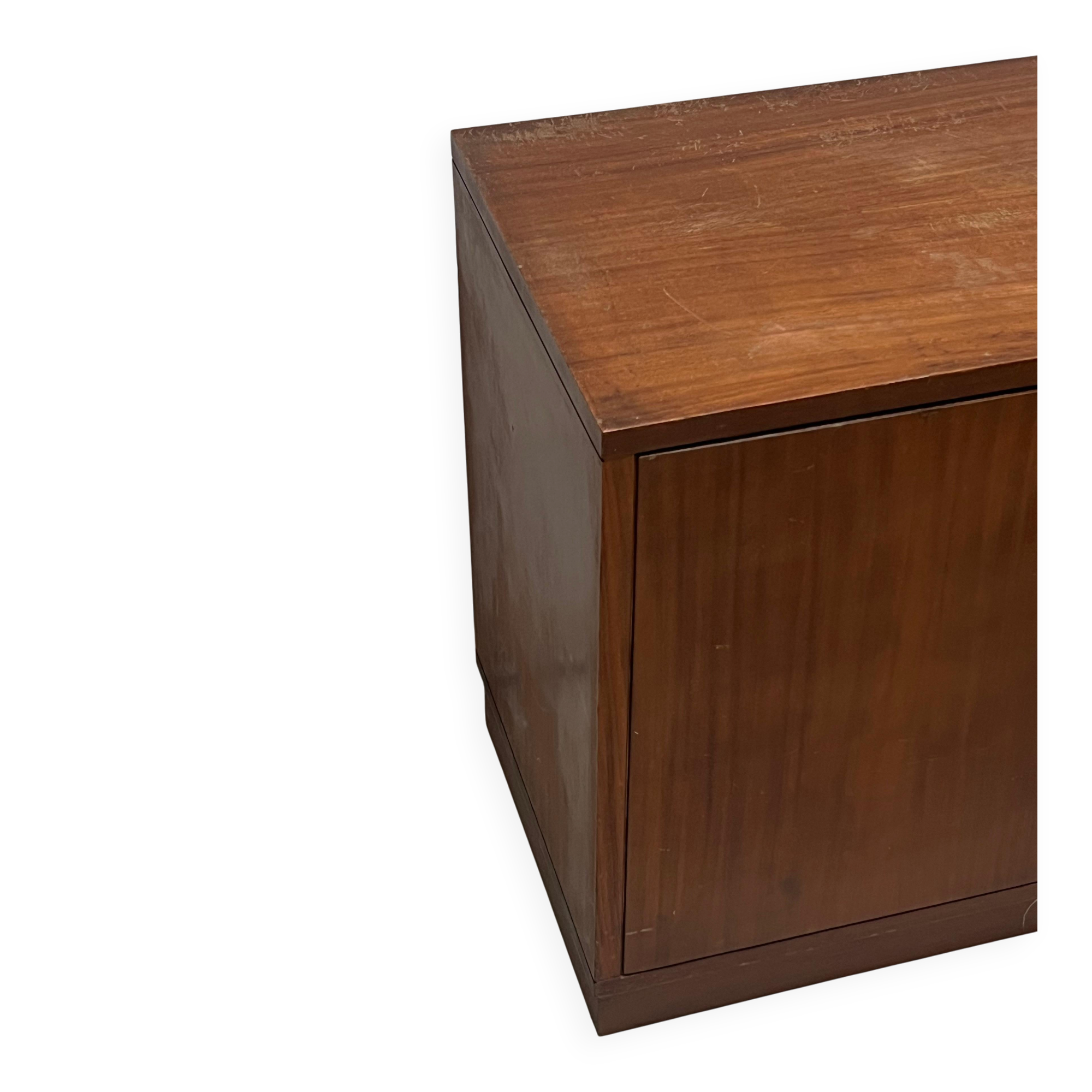 Vintage Italian Sideboard, Mid-Century Modern Wood Cabinet with Lockers 1960's