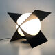 Lamp Luz Eva Maison Gautier structure in black metal and globe in white plastic