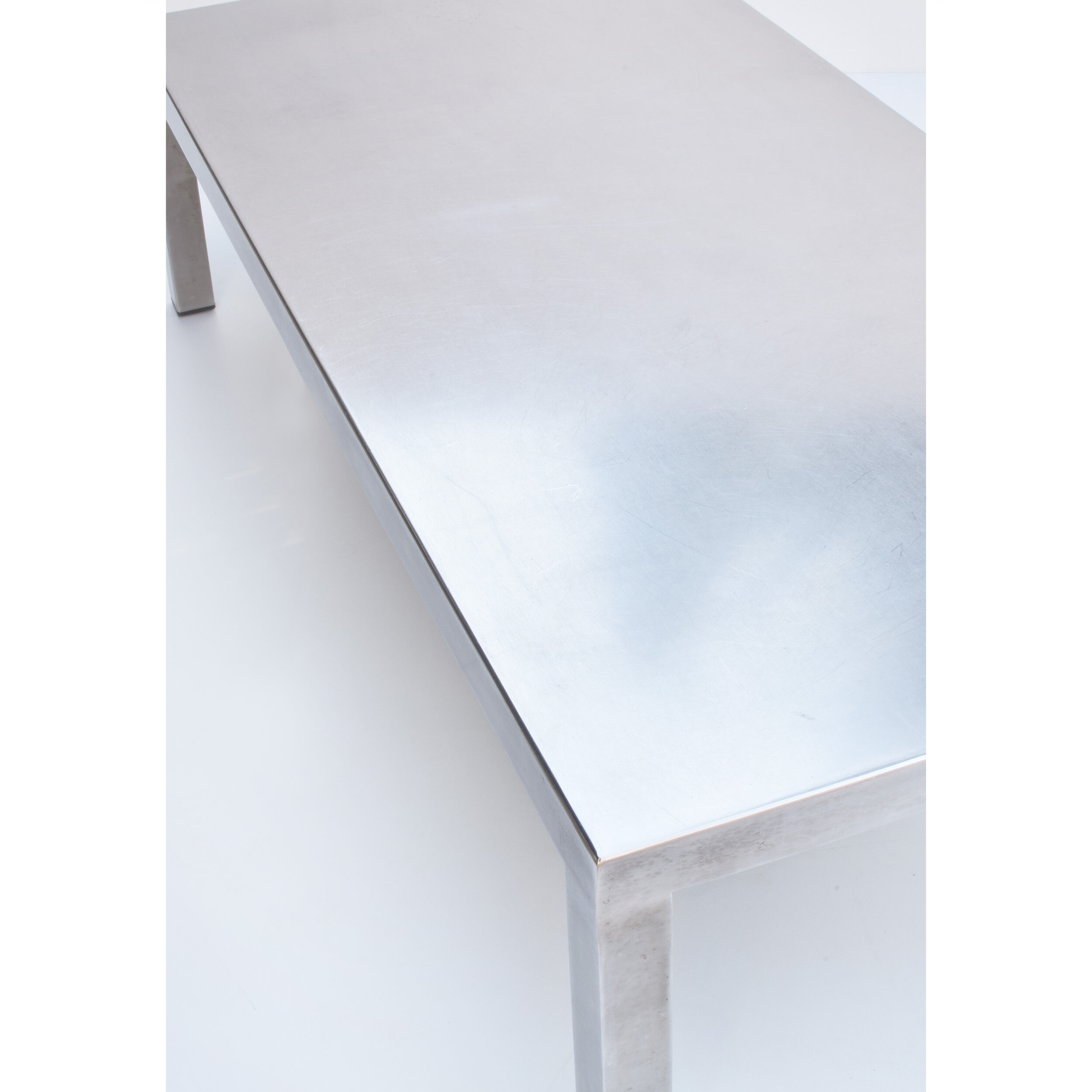 Coffee table in stainless steel 70s