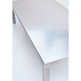 Table basse en acier inox années 70