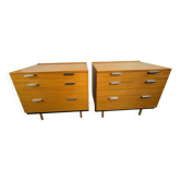 Mid Century Retro Teak Vintage Pair of Chest of Drawers by Stag 1970