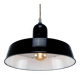Industrial Black Metal Lamp with Visible Patina