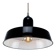 Industrial Black Metal Lamp with Visible Patina